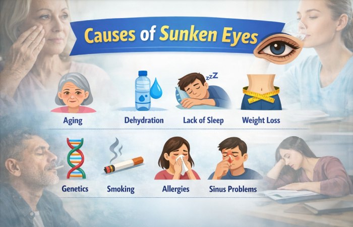 causes of sunken eyes