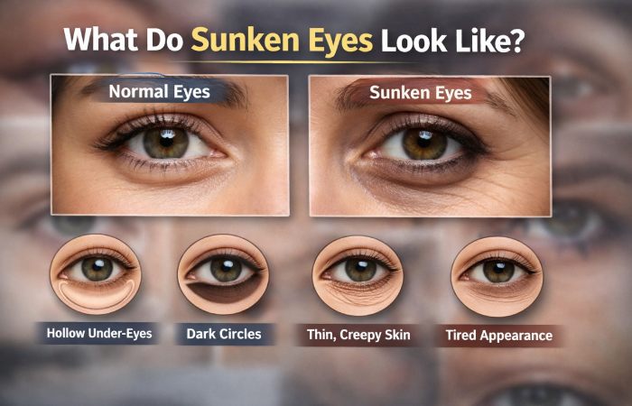 what do Sunken eyes look like_